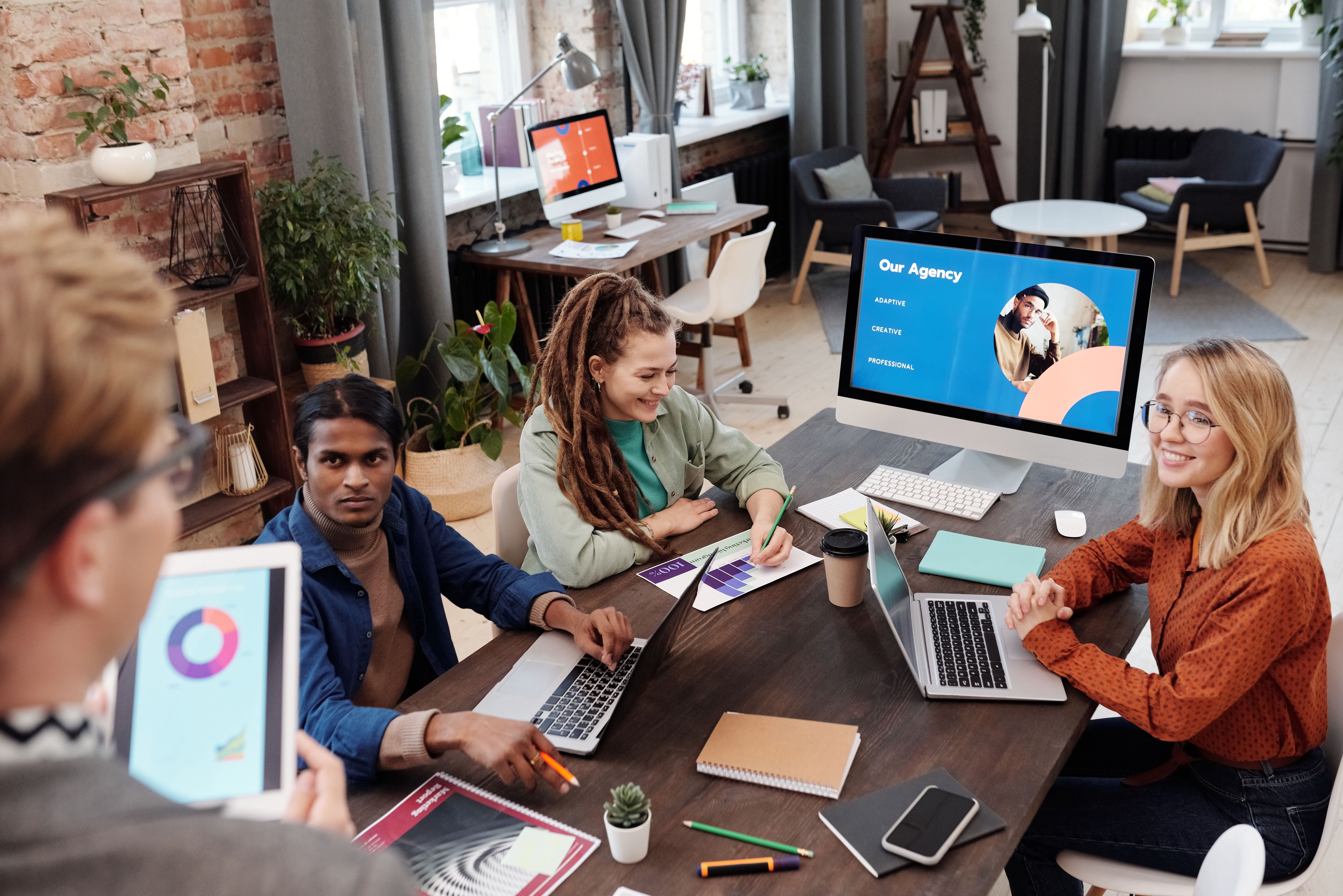 Business growth strategy meeting with professional consultants